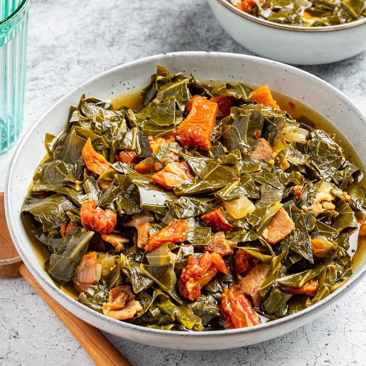Mastering Collard Greens: Bacon, Vinegar, & Tender Perfection